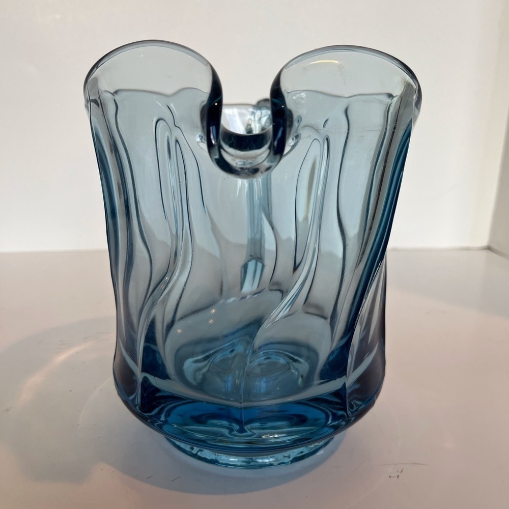 Vintage Fostoria Jamestown Blue Glass Pitcher - Picture 3 of 13
